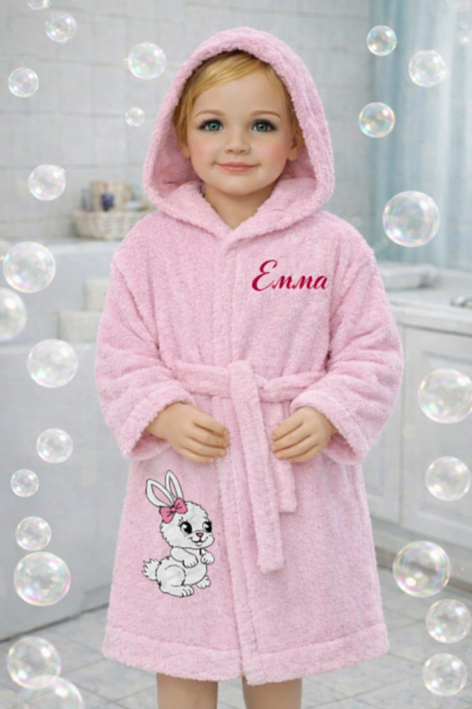 Детски халат за баня с качулка Детски халат за баня с качулка