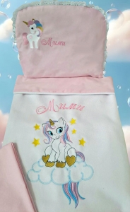 Зимен комплект за количка - Еднорог