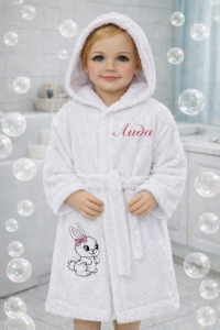 Детски халат за баня с качулка
