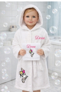 Детски халат за баня с качулка