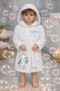 Детски халат за баня с качулка