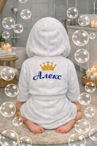 Детски халат за баня с качулка