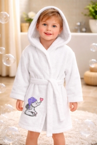 Детски халат за баня с качулка